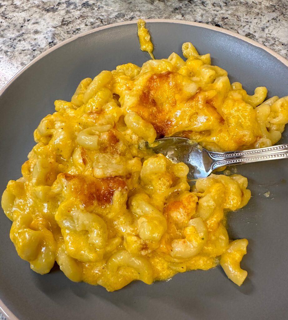 serving of macaroni and cheese