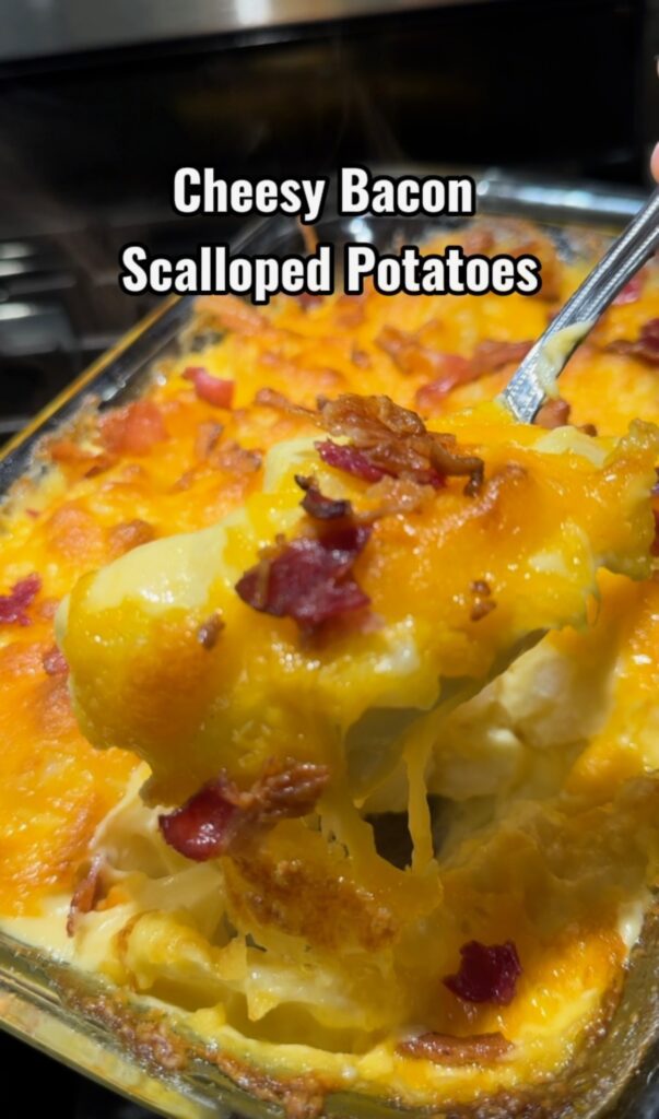 serving of bacon scalloped potatoes