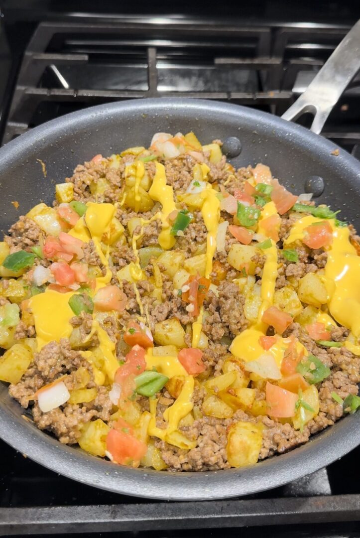 loaded taco & potato skillet