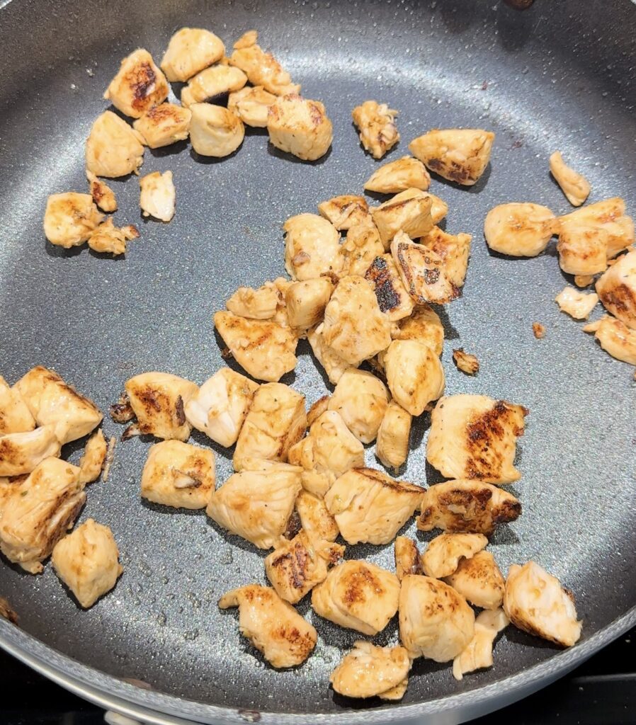 cooked chicken pieces