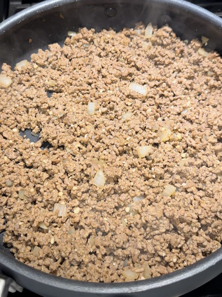 cooked and drain ground beef