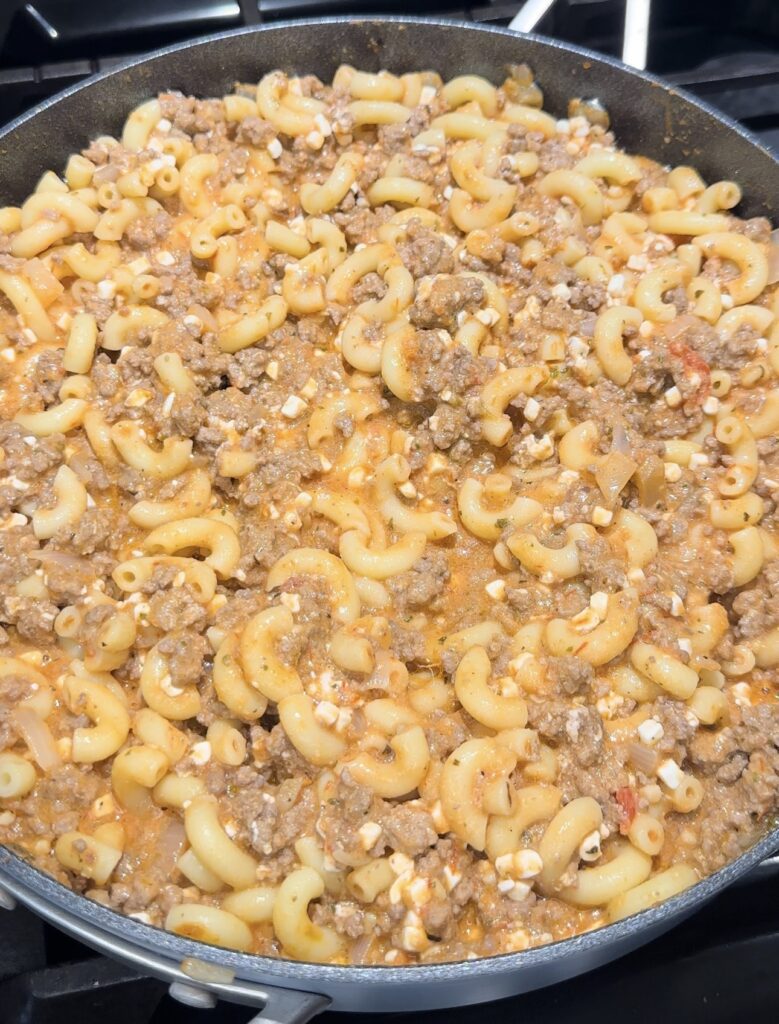 cooked lasagna hamburger helper