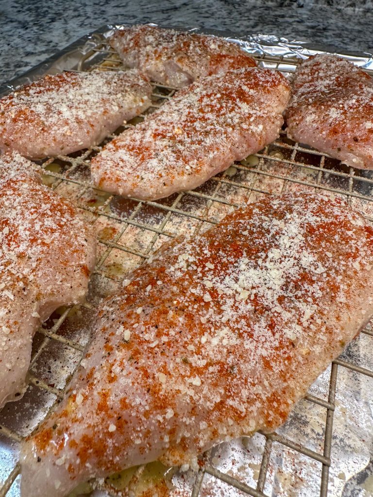 seasoned garlic Parmesan Chicken 