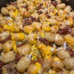 cooked bacon cheese burger tater tot casserole