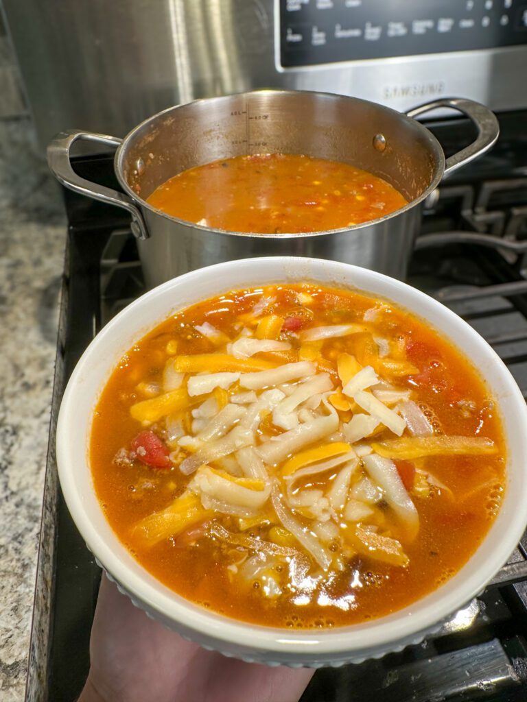 ranch taco soup with cheese