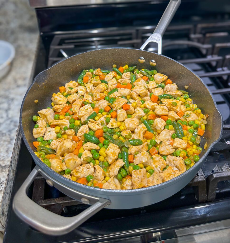 chicken and vegetable mixture