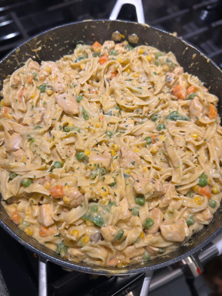 chicken pot pie pasta