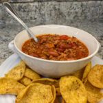 cajun chili with corn chips