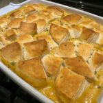 cooked chicken and dumpling casserole