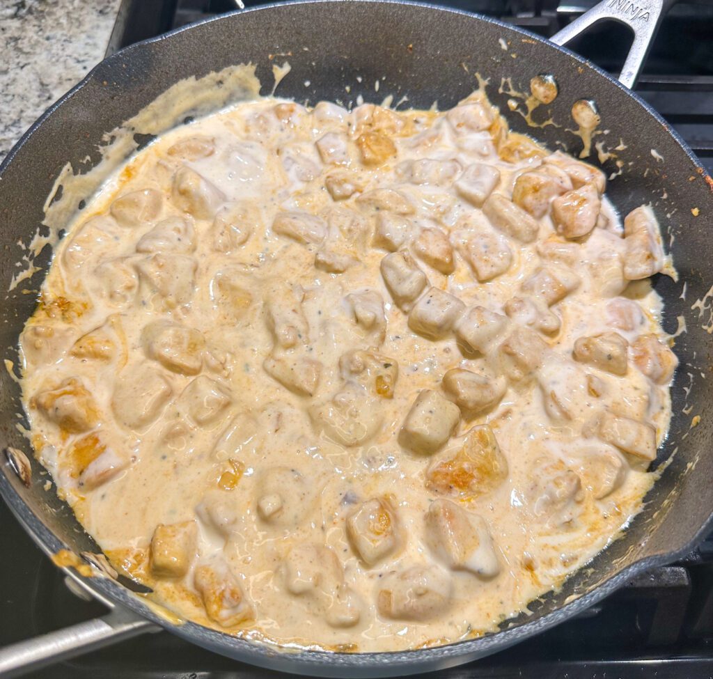 chicken in Alfredo sauce