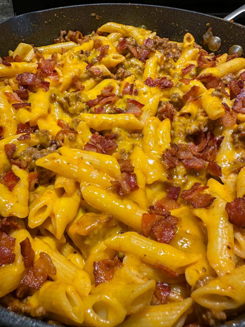 bacon cheeseburger pasta