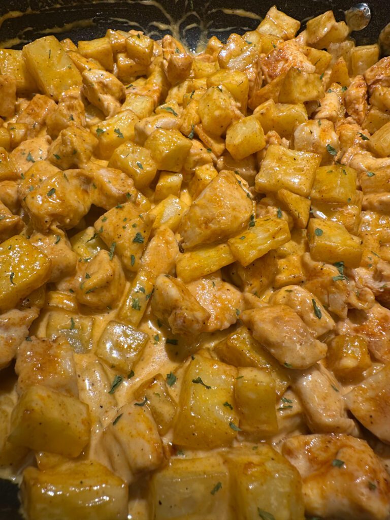 creamy cajun chicken and potatoes