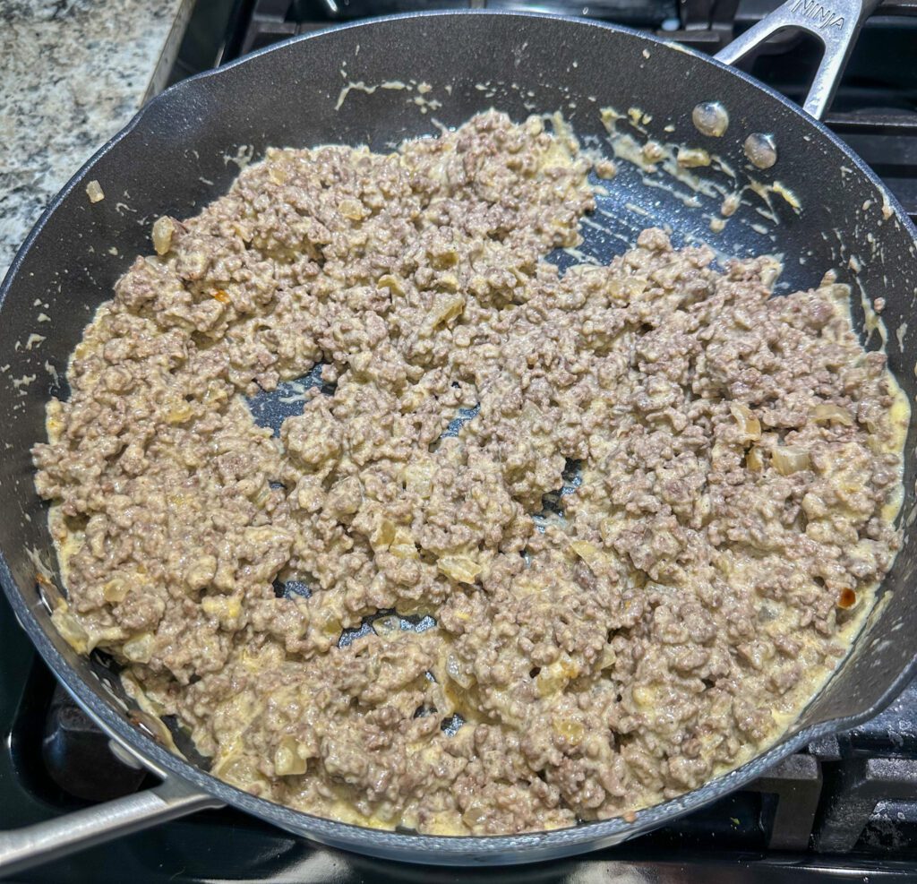 ground beef and cheese sauce