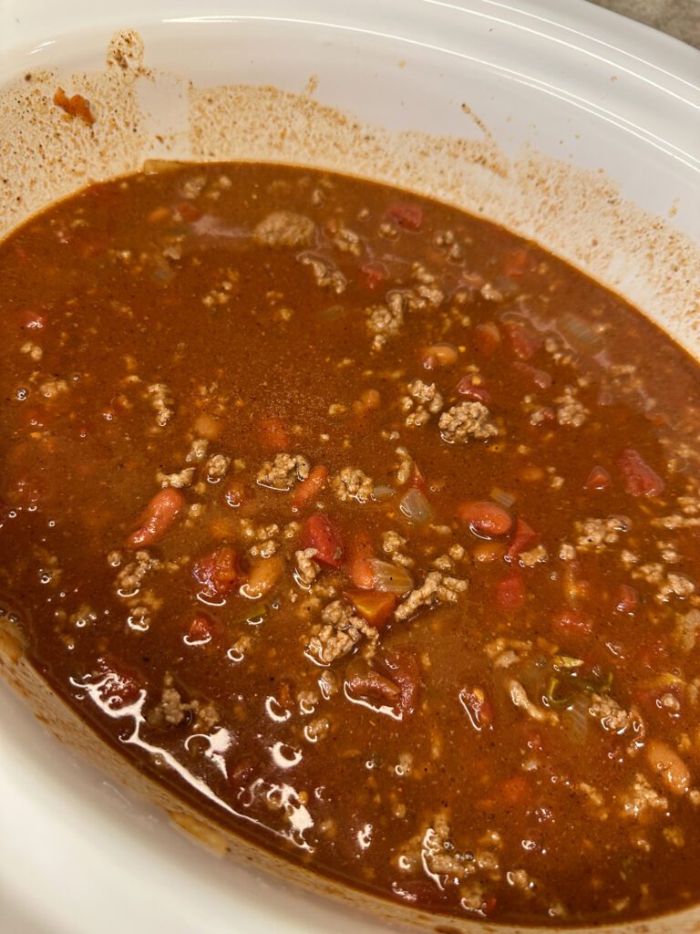 precooked crockpot chili