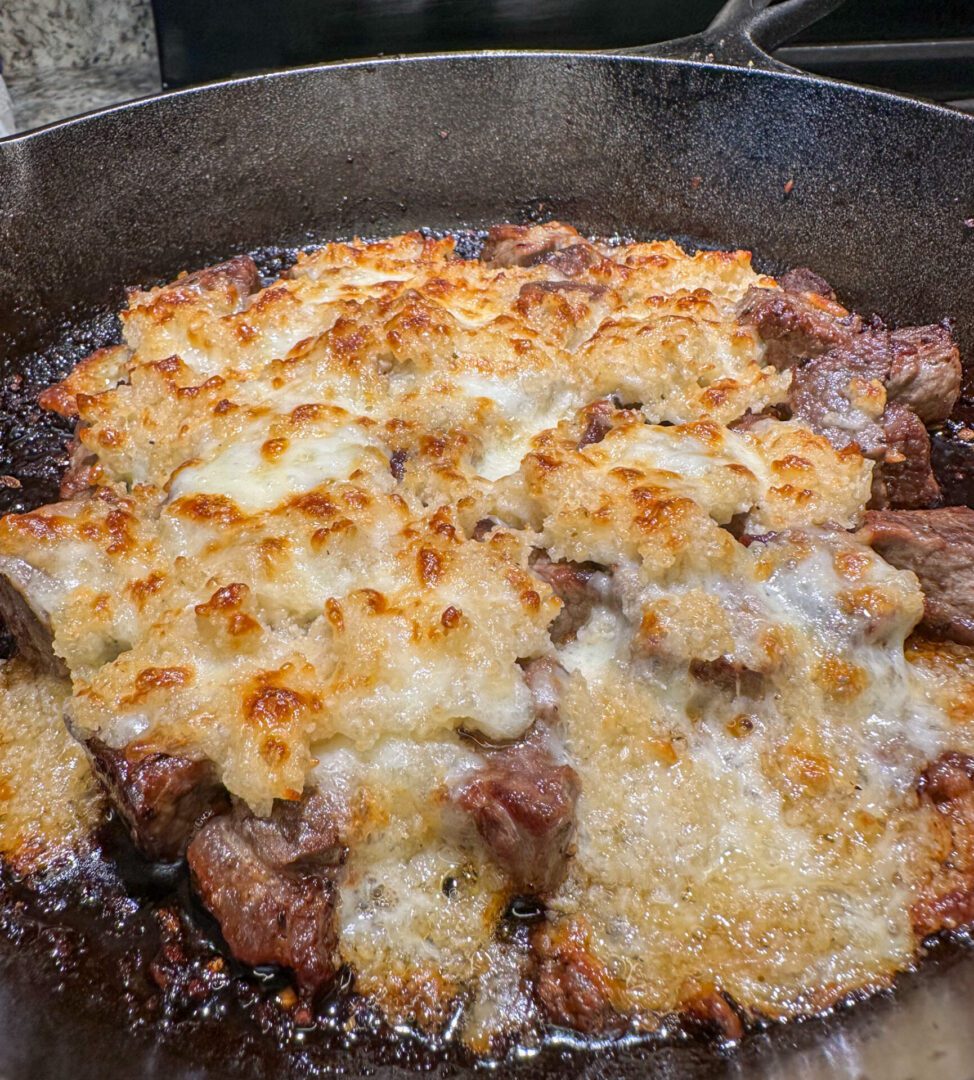 parmesan crusted steak bites