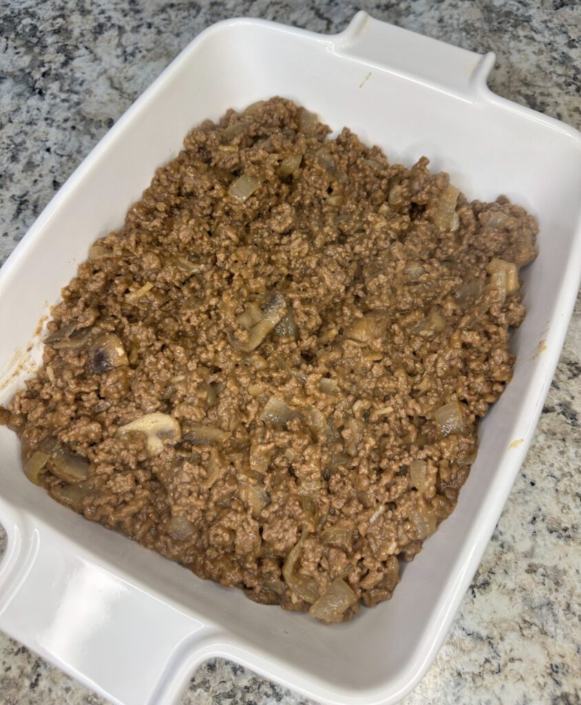 ground beef and gravy mixture