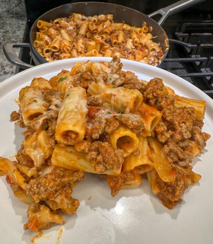 serving of rigatoni